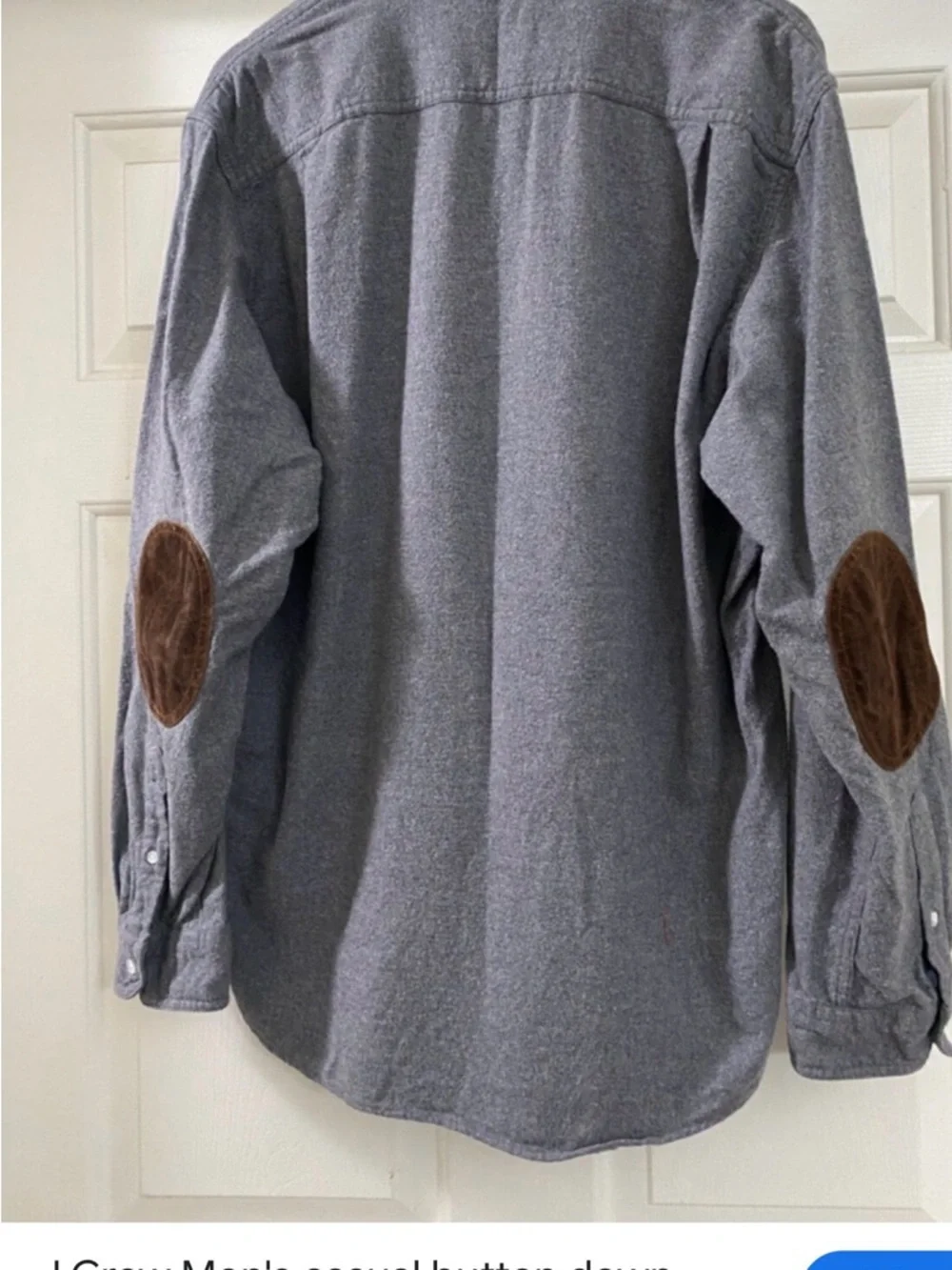 J. Crew Dark Gray Wool-Cotton Knit Top with White Buttons M